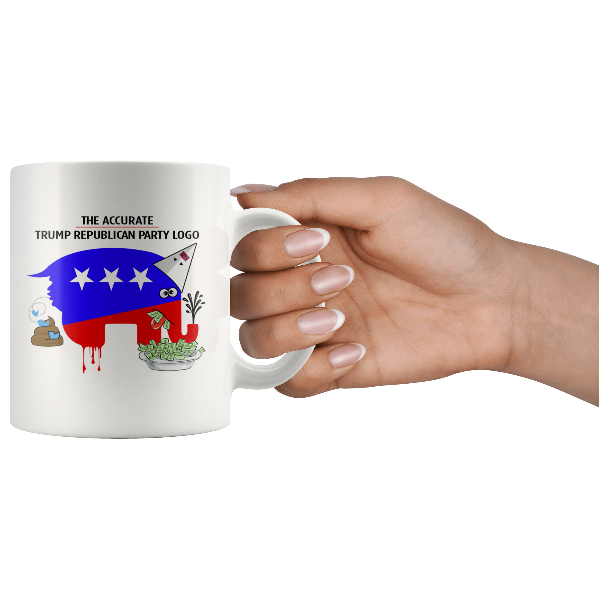 The Accurate Trump Republican Party Logo (White Mug)
