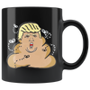 Trump Poop Emoji (Black Mug)