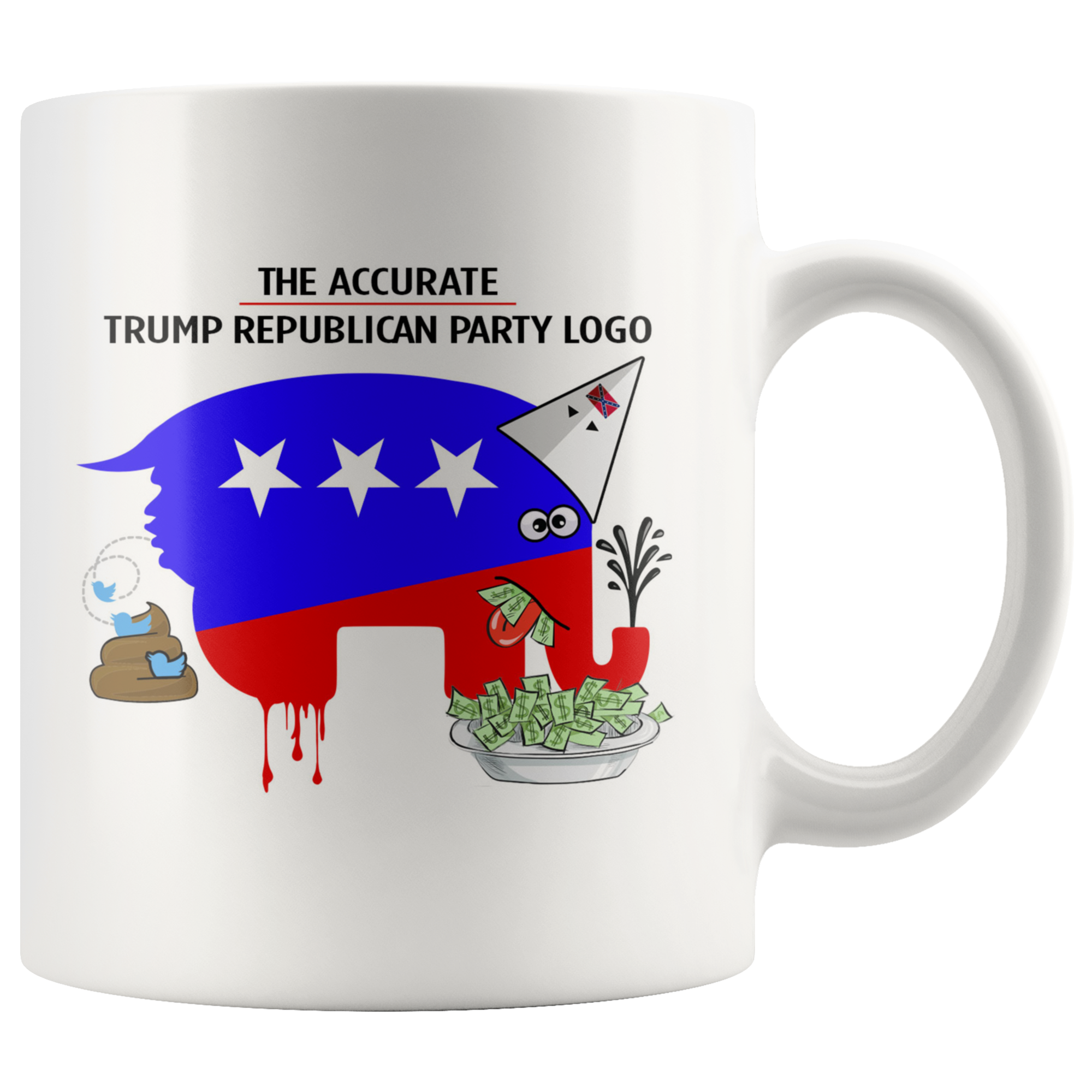 The Accurate Trump Republican Party Logo (White Mug)