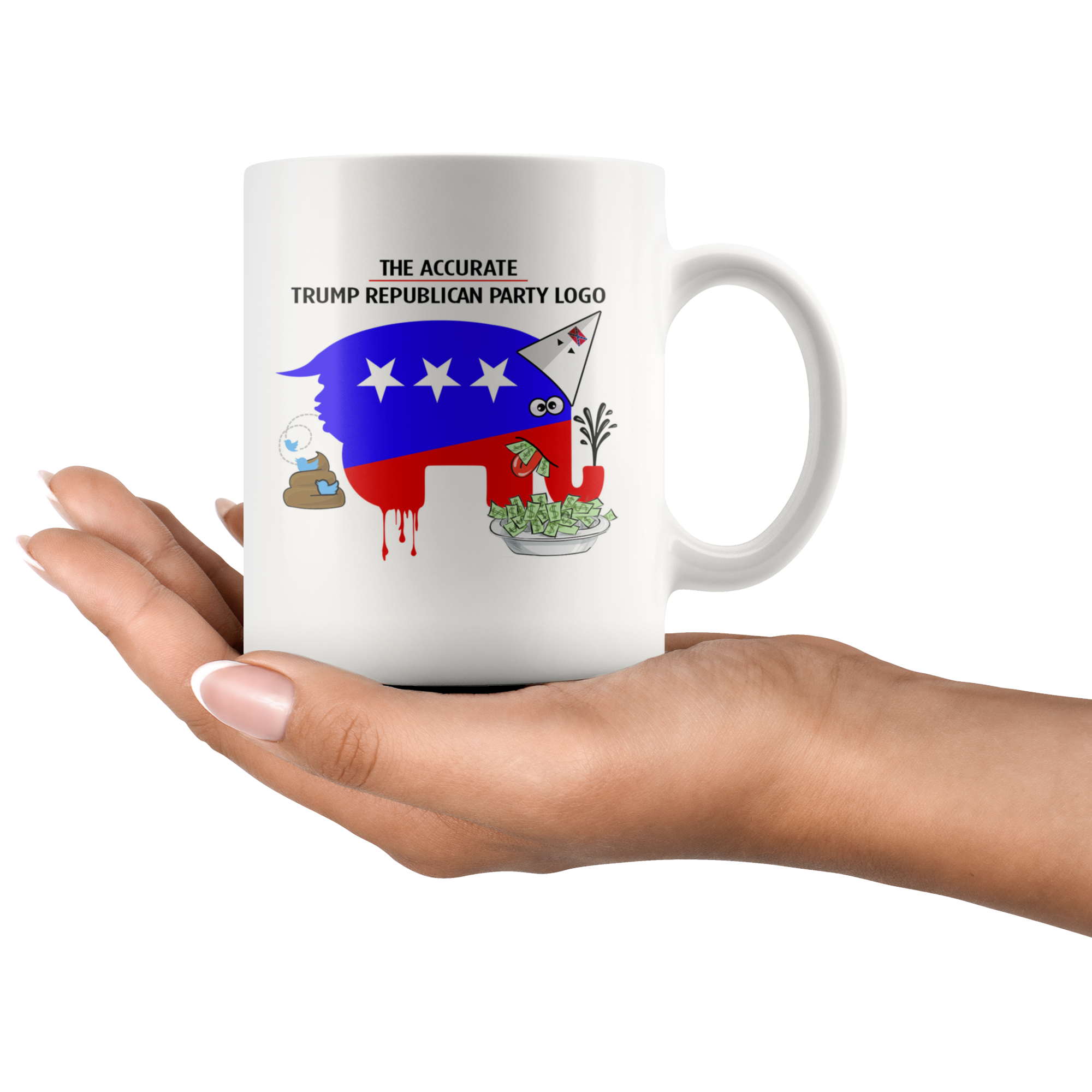The Accurate Trump Republican Party Logo (White Mug)