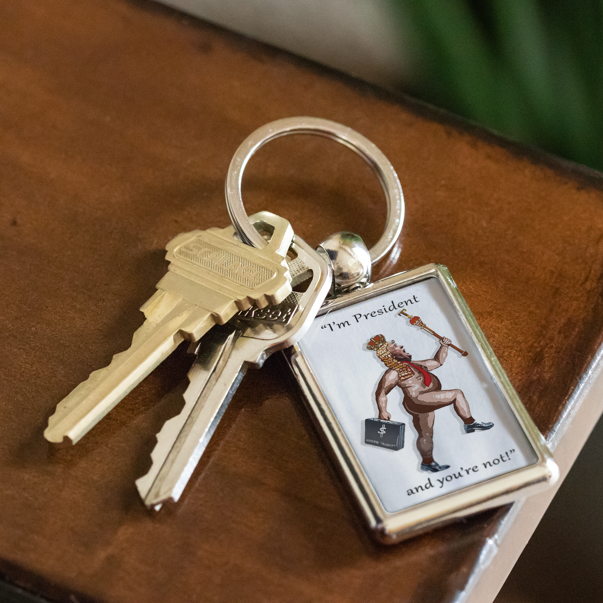 The (So-Called) President Has No Clothes (Keychain)