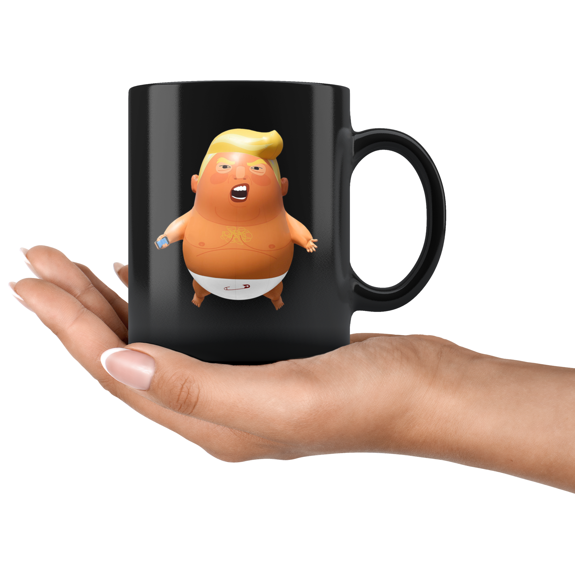 Trump Baby Balloon (Black Mug)