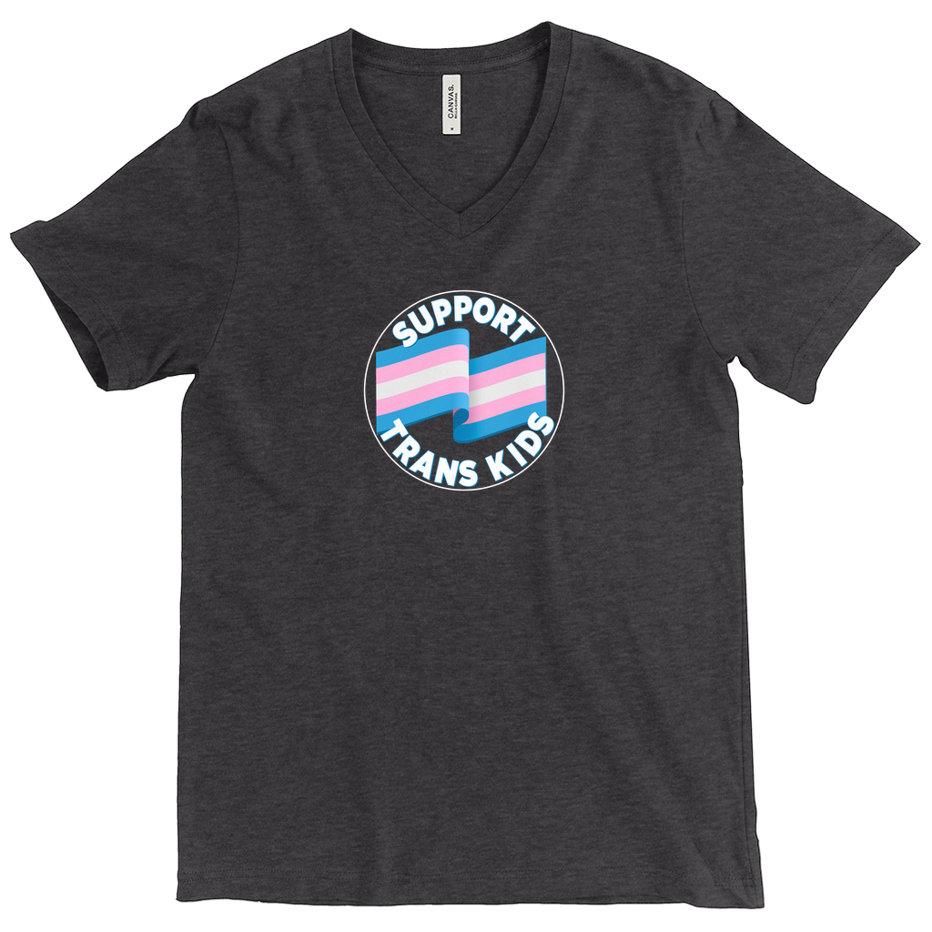 Support Trans Kids V-Neck T-Shirt
