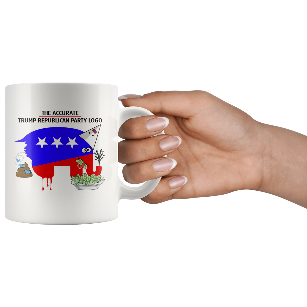 The Accurate Trump Republican Party Logo (White Mug)