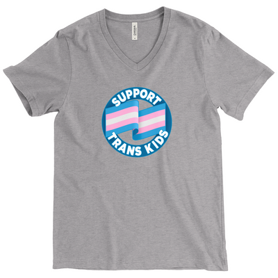 Support Trans Kids V-Neck T-Shirt