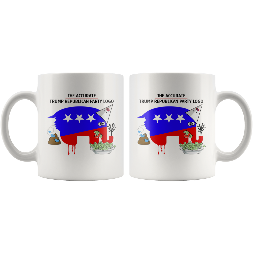 The Accurate Trump Republican Party Logo (White Mug)