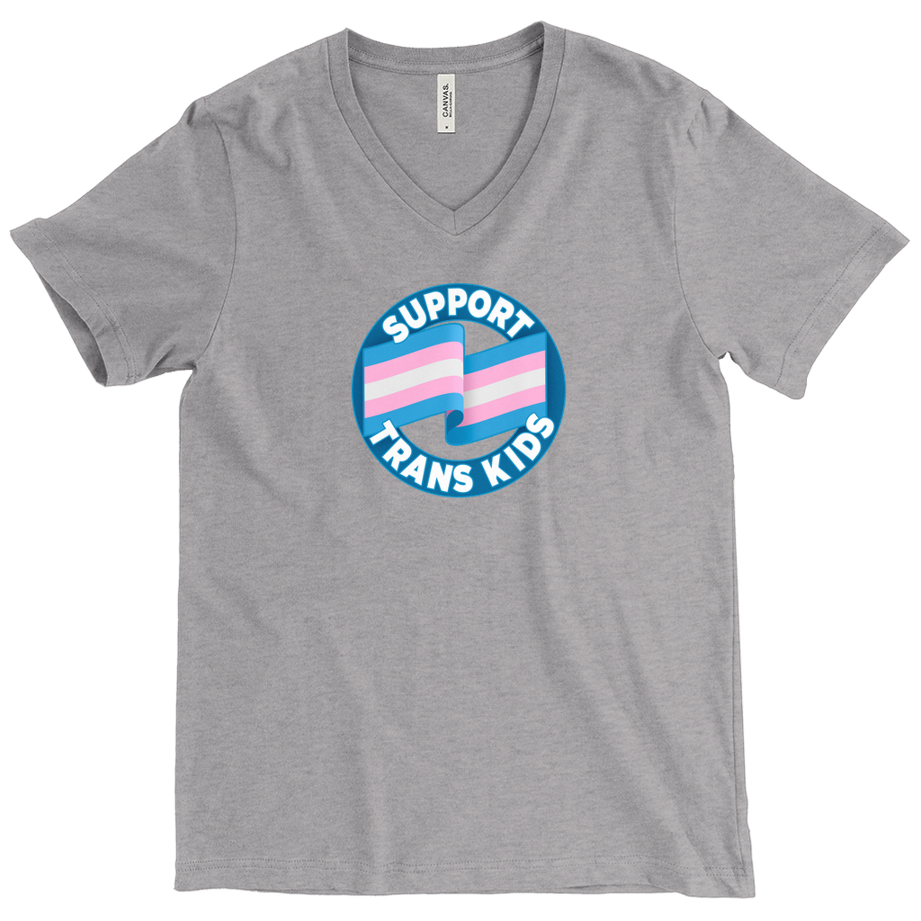 Support Trans Kids V-Neck T-Shirt