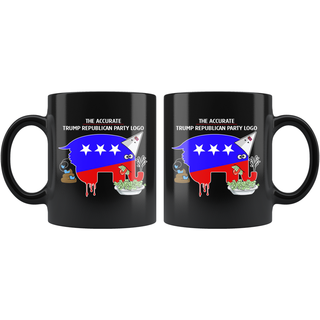 The Accurate Trump Republican Party Logo (Black Mug)