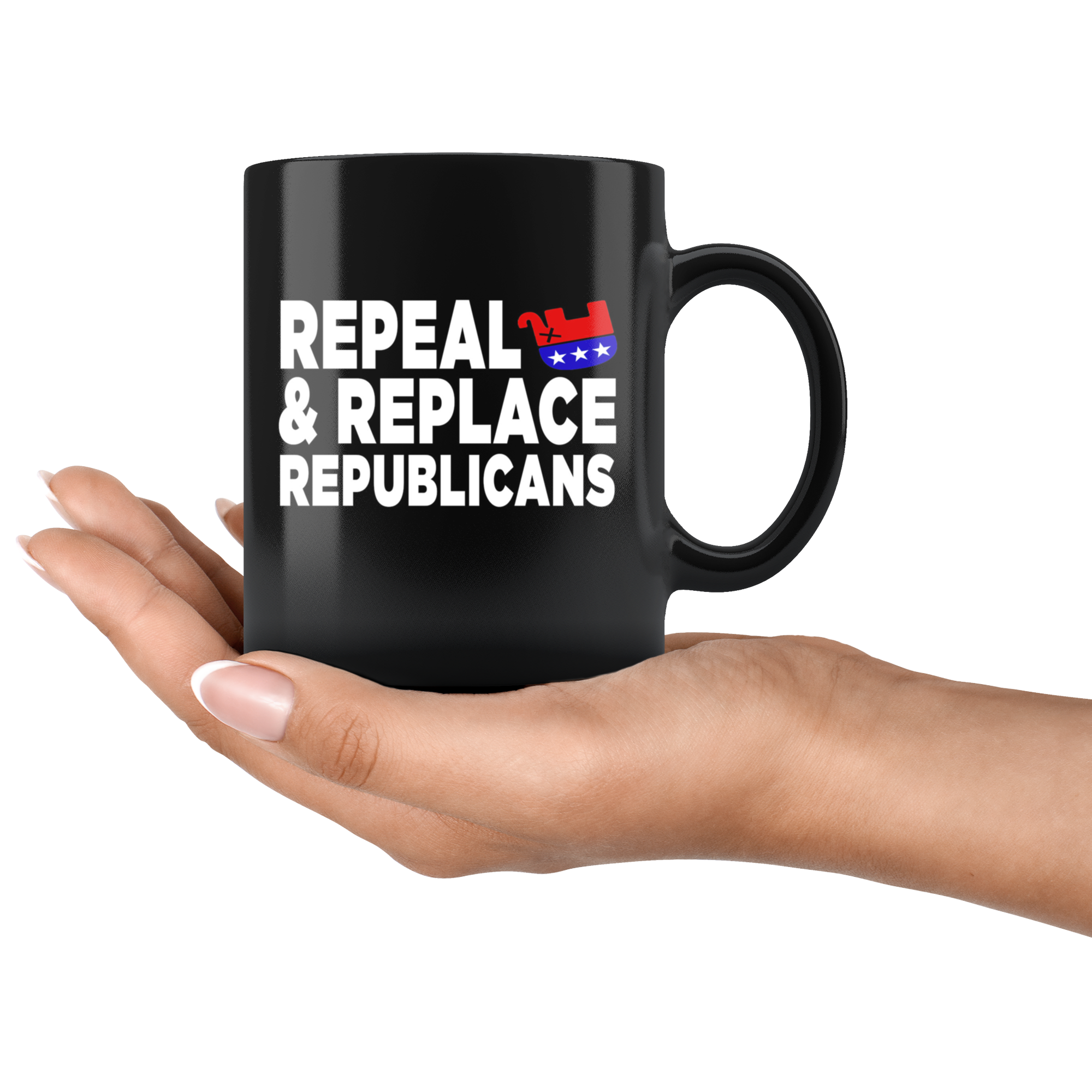 Repeal and Replace Republicans (Black Mug)