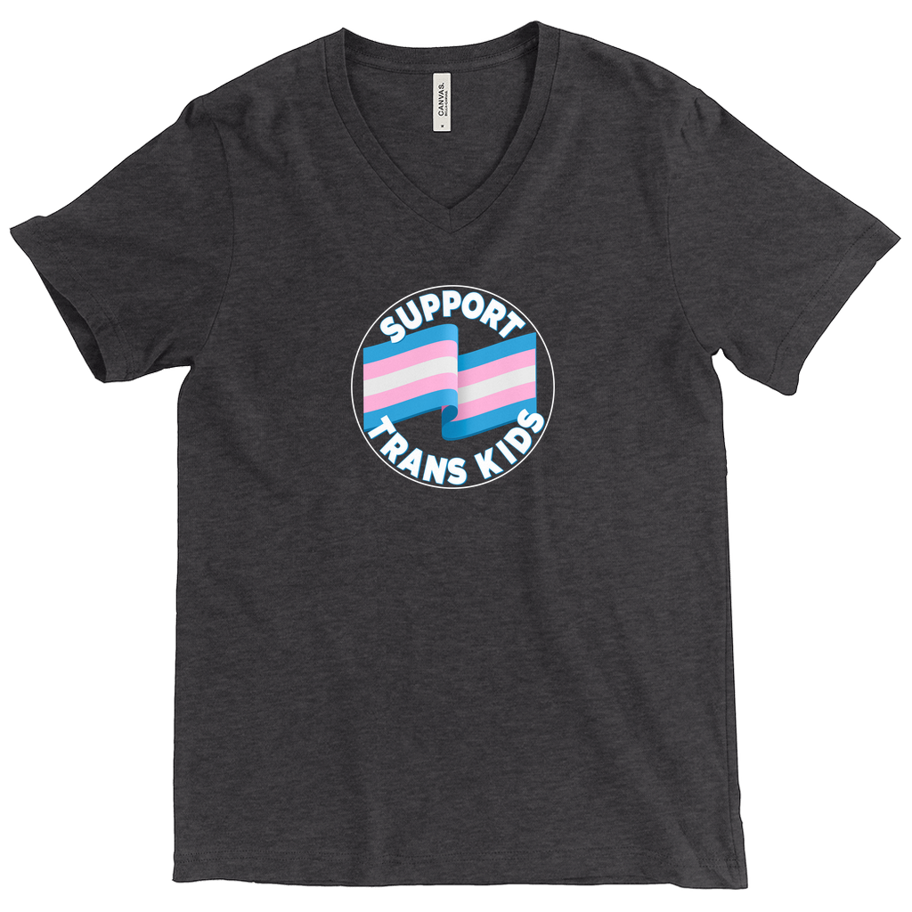 Support Trans Kids V-Neck T-Shirt