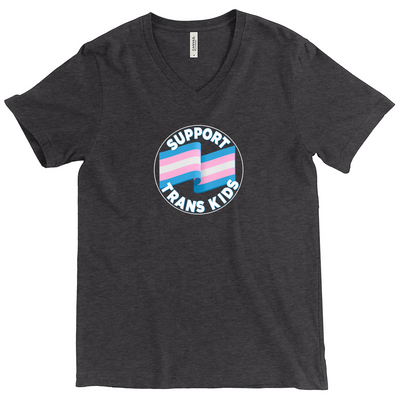 Support Trans Kids V-Neck T-Shirt