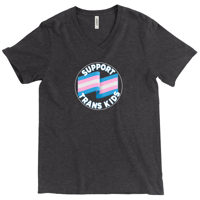 Support Trans Kids V-Neck T-Shirt