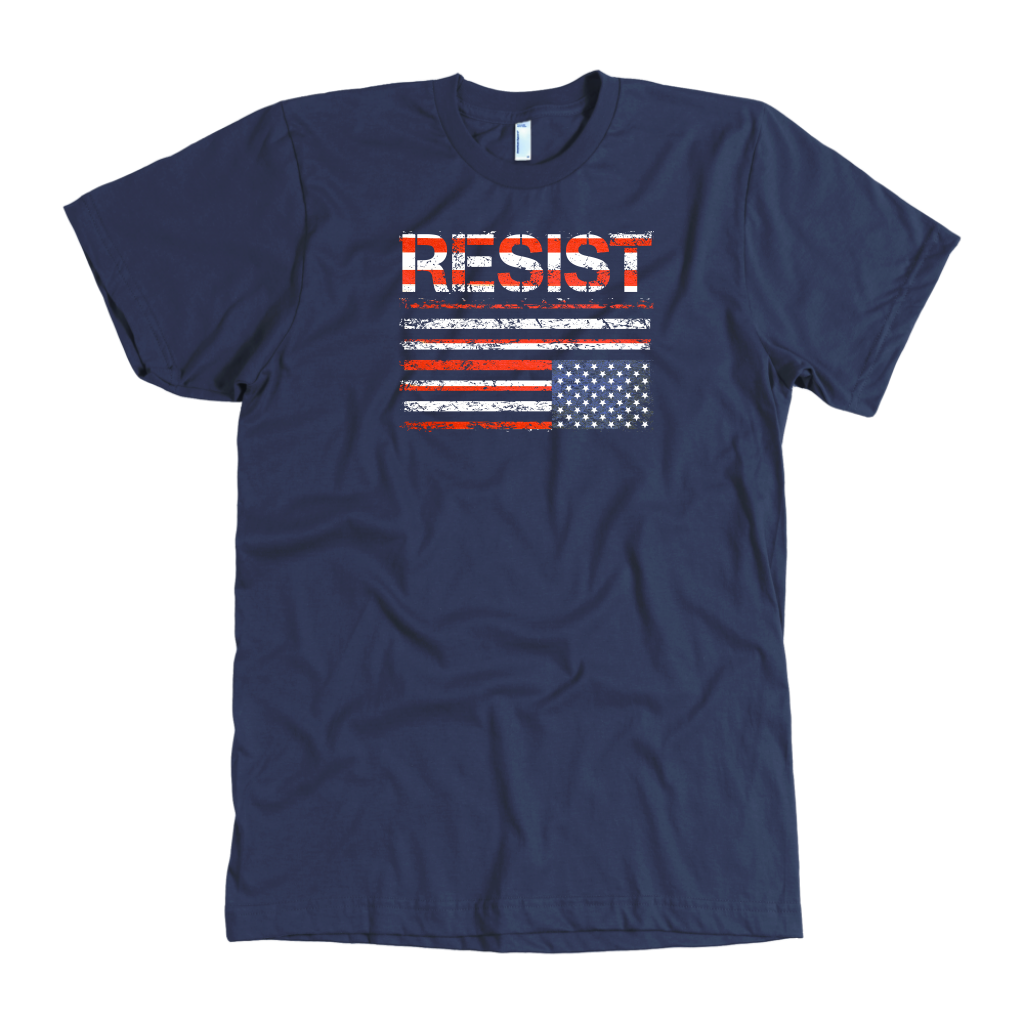 Resist (with American Flag in Distress)