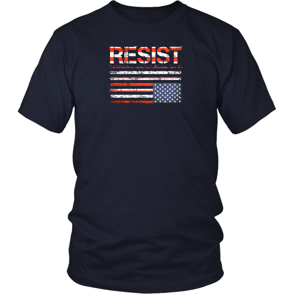 Resist (with American Flag in Distress)