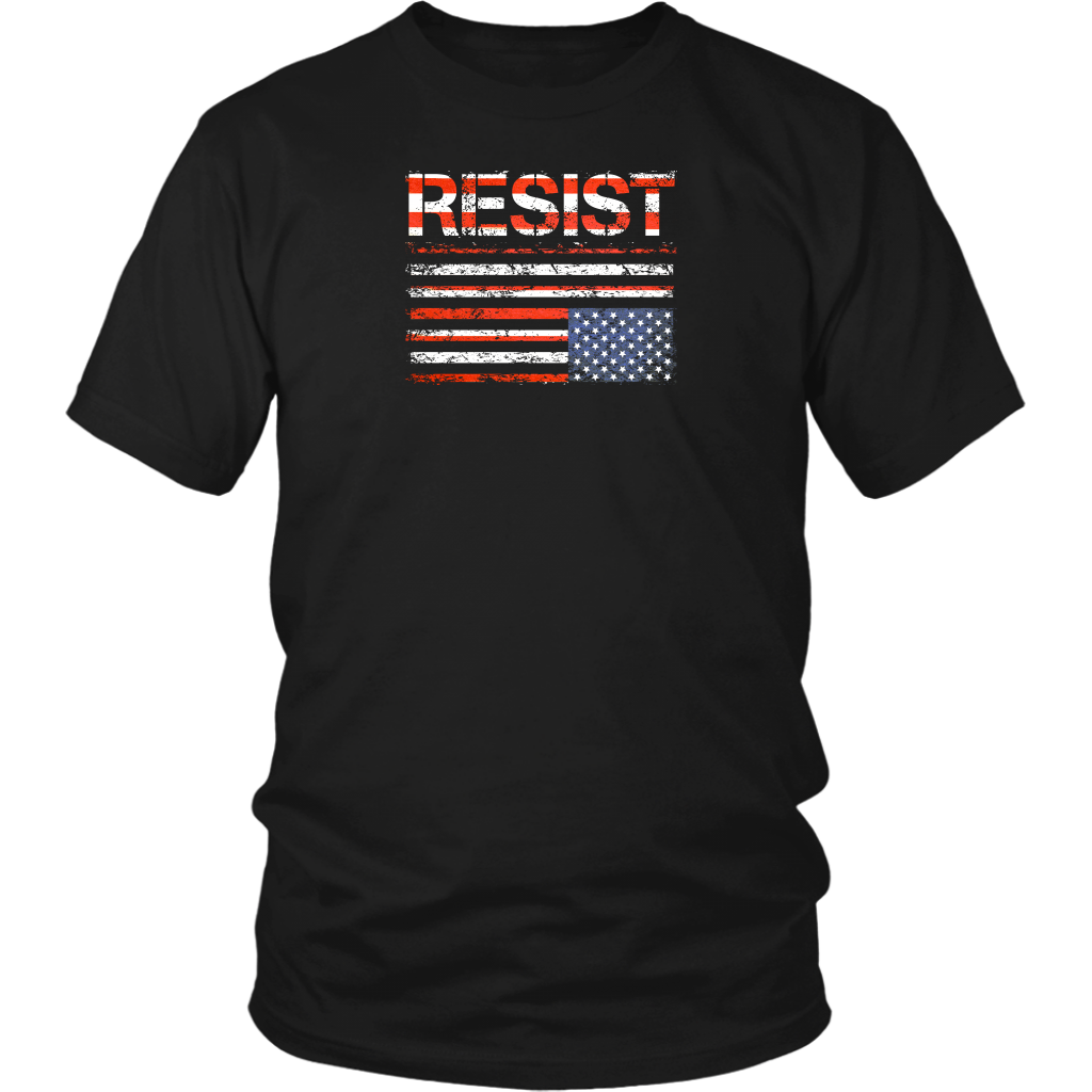 Resist (with American Flag in Distress)