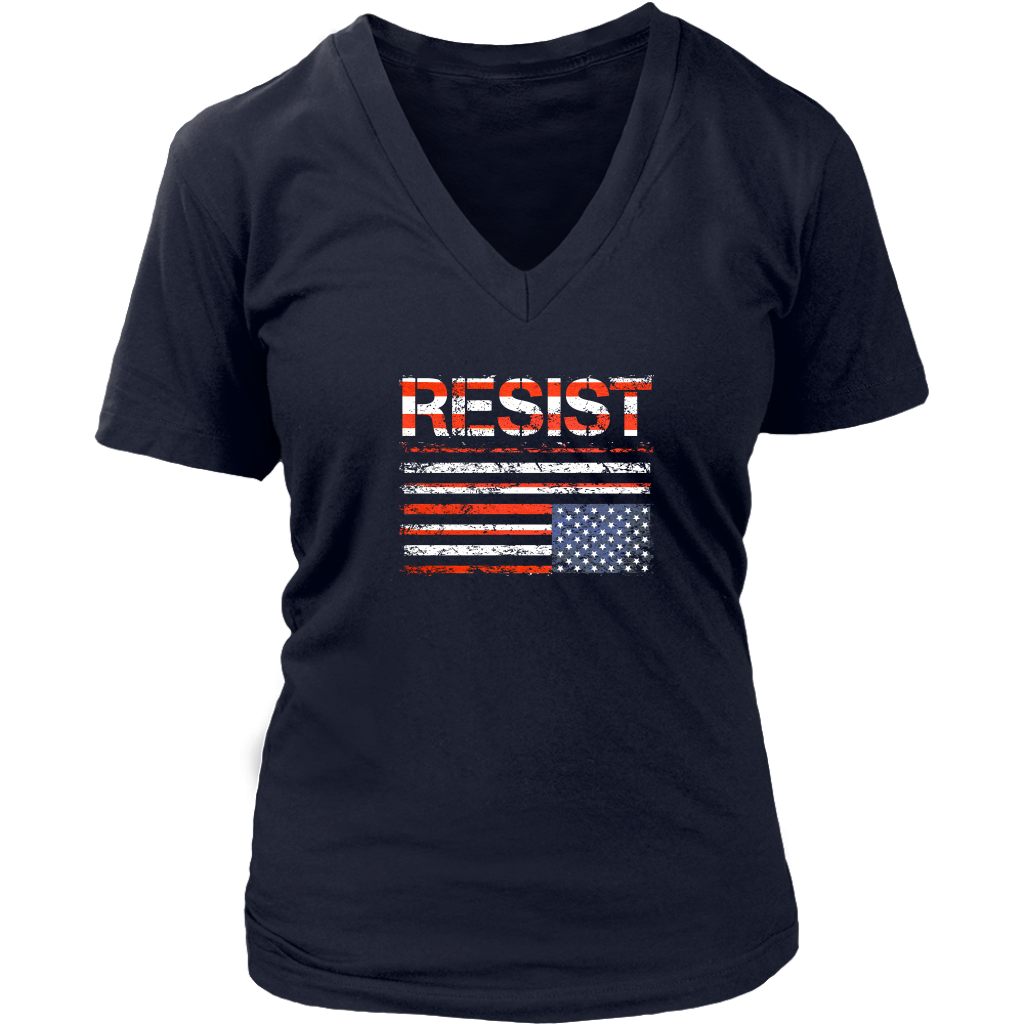 Resist (with American Flag in Distress)