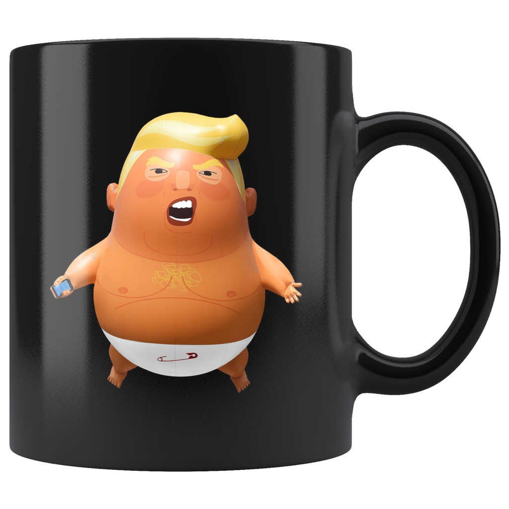Trump Baby Balloon (Black Mug)