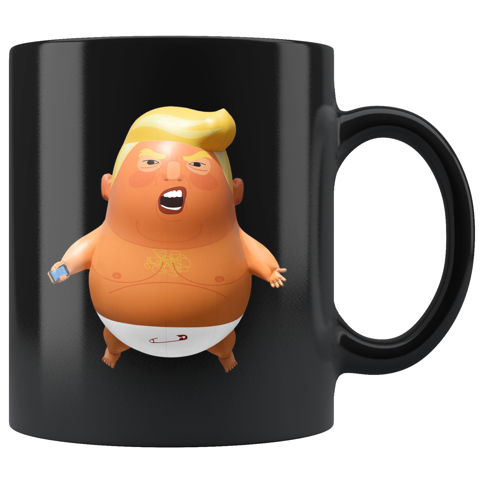 Trump Baby Balloon (Black Mug)