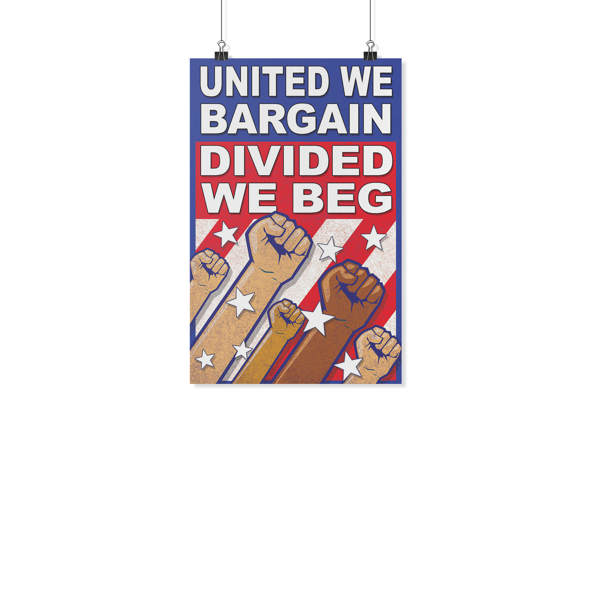 UNION: United We Bargain/Divided We Beg' Bumper Sticker #BP306