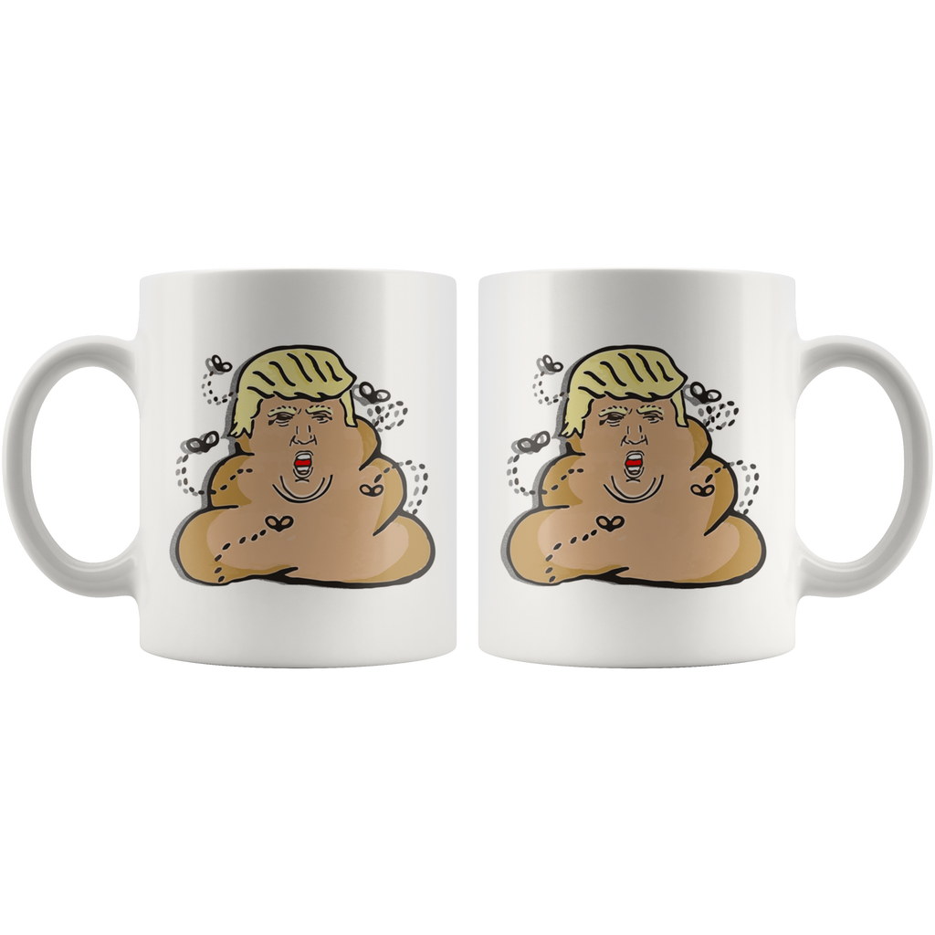 Trump Poop Emoji (White Mug)
