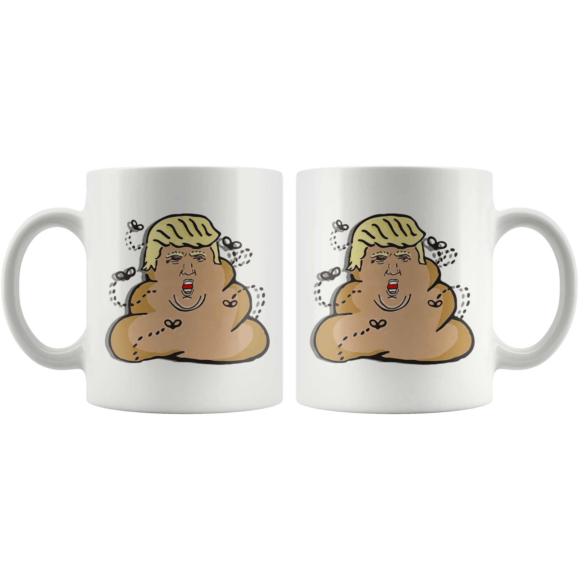 Trump Poop Emoji (White Mug)