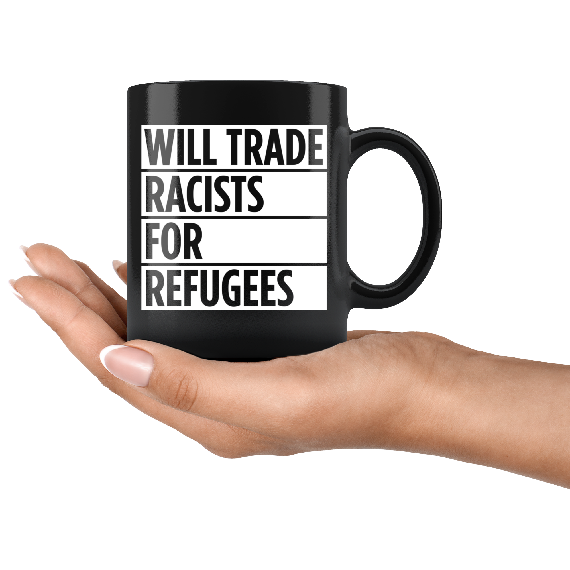 Will Trade Racists For Refugees (Mug)