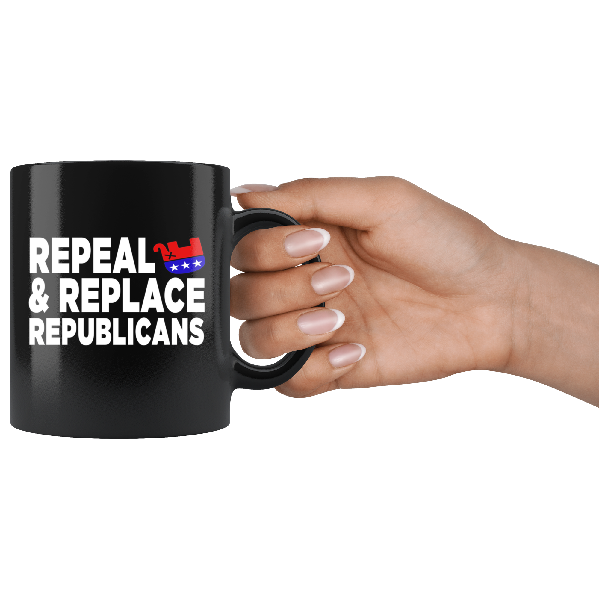 Repeal and Replace Republicans (Black Mug)