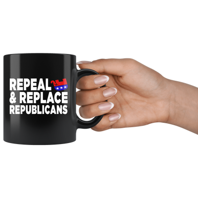 Repeal and Replace Republicans (Black Mug)