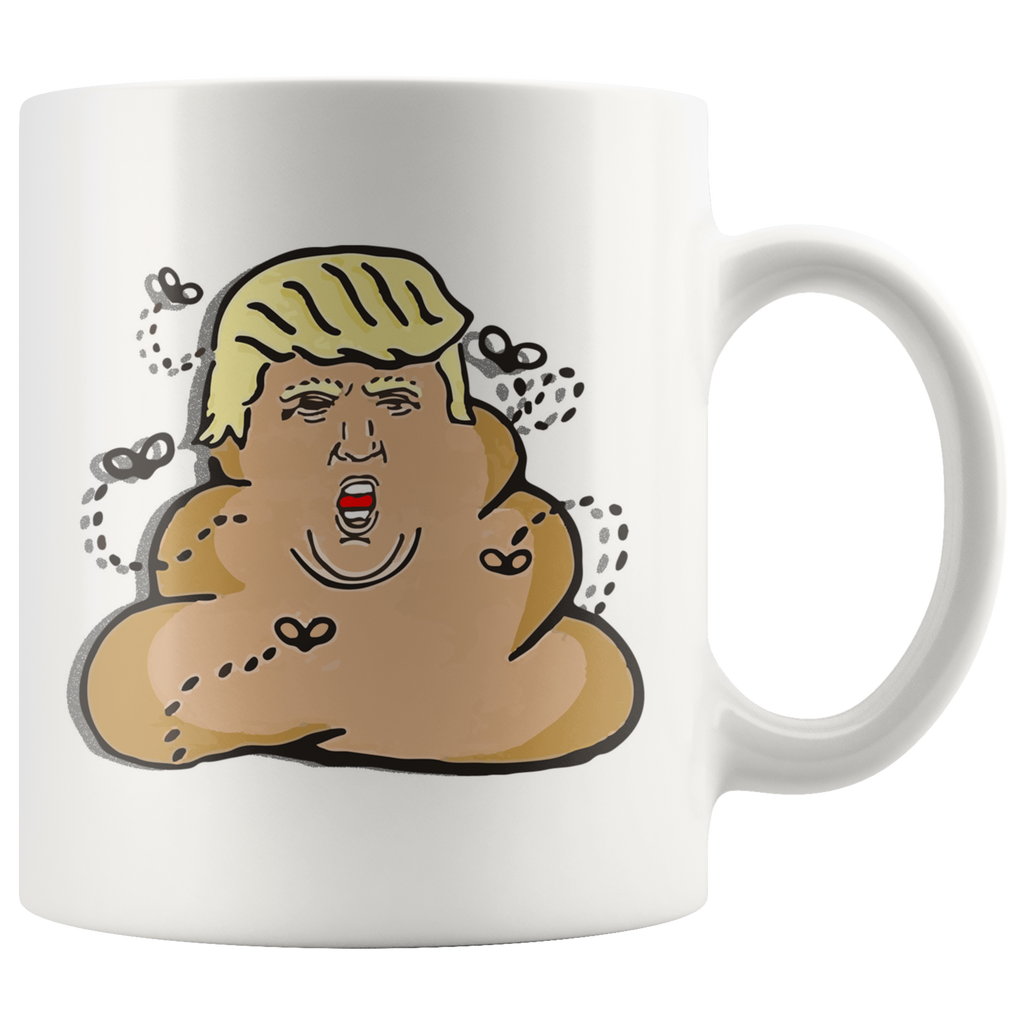 Trump Poop Emoji (White Mug)