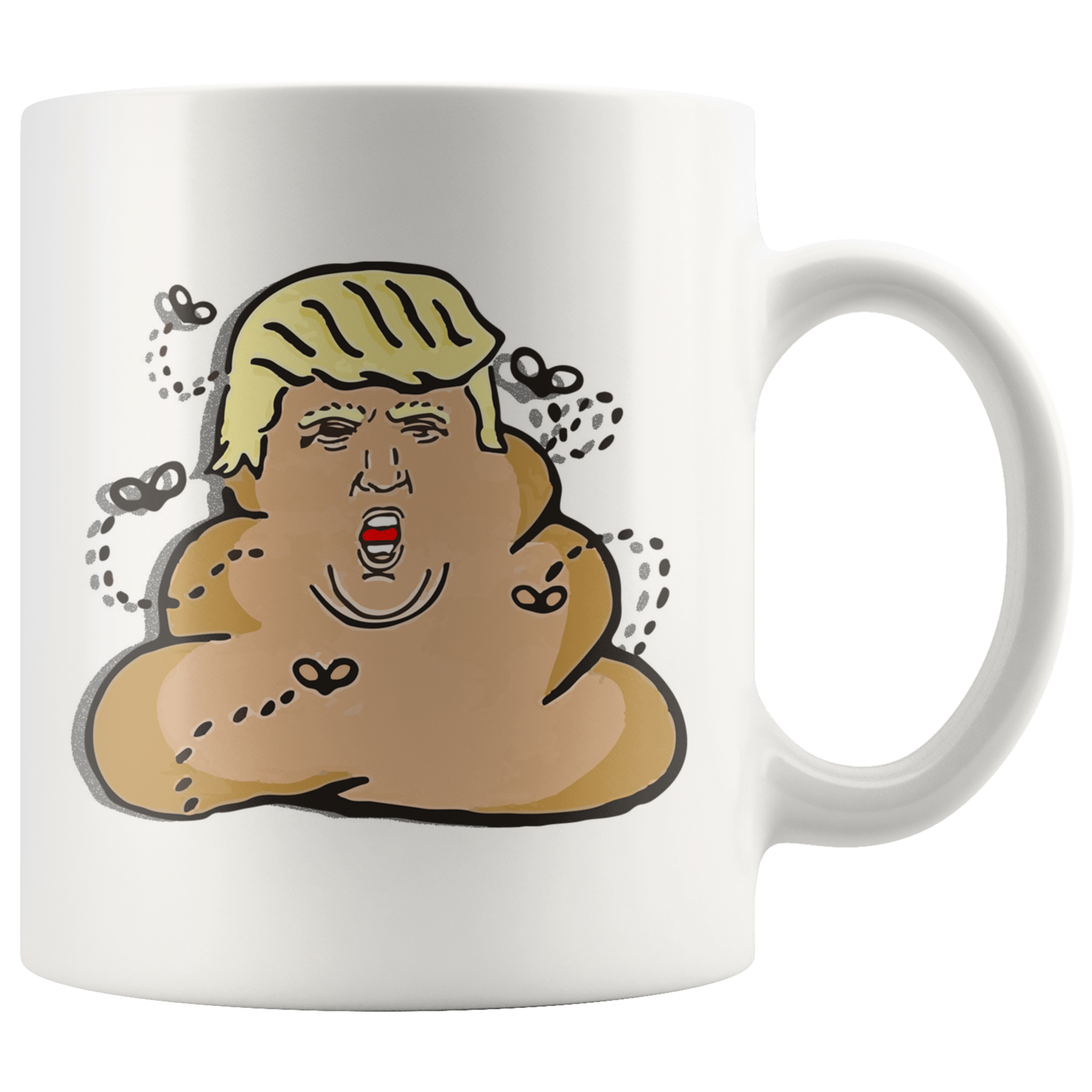 Trump Poop Emoji (White Mug)
