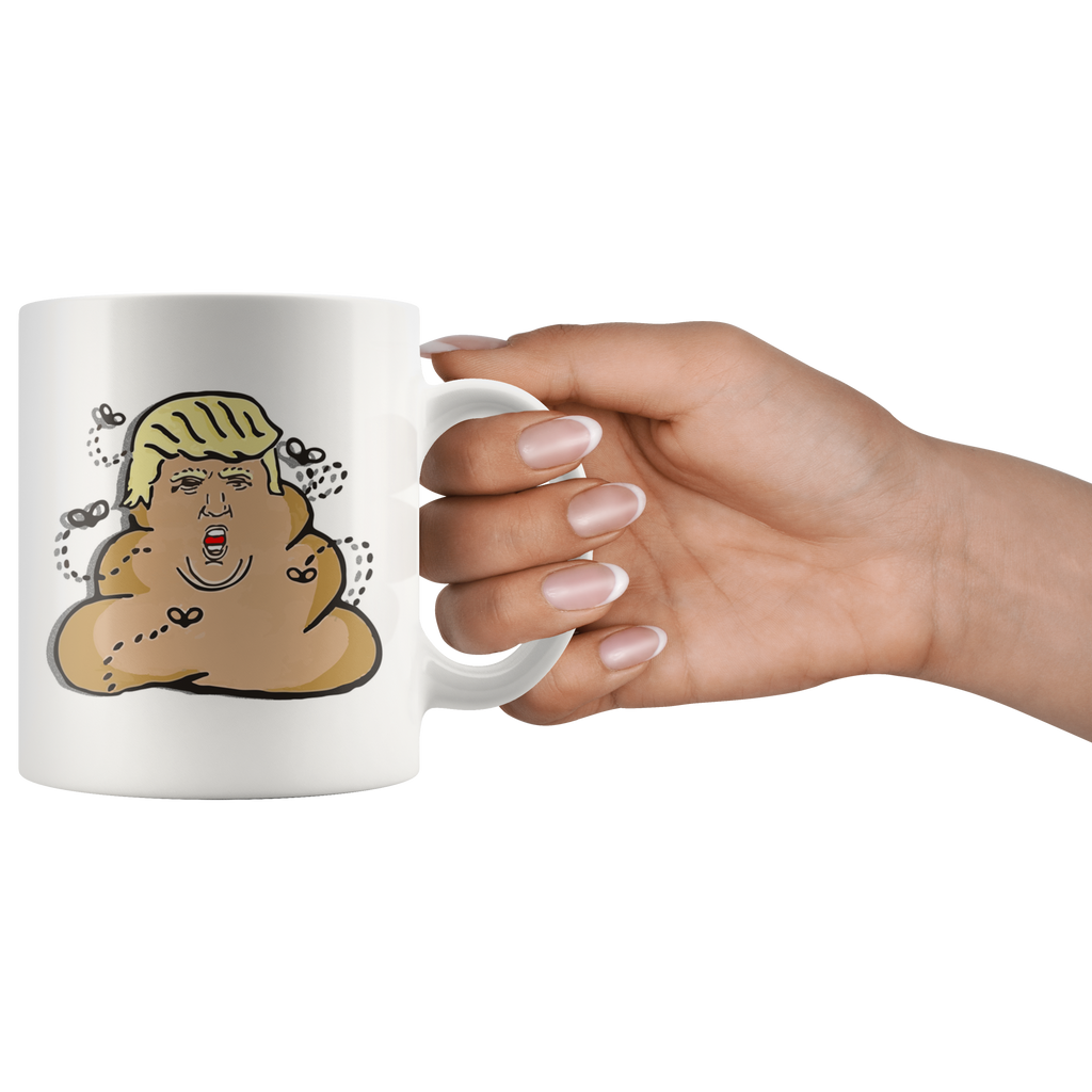 Trump Poop Emoji (White Mug)