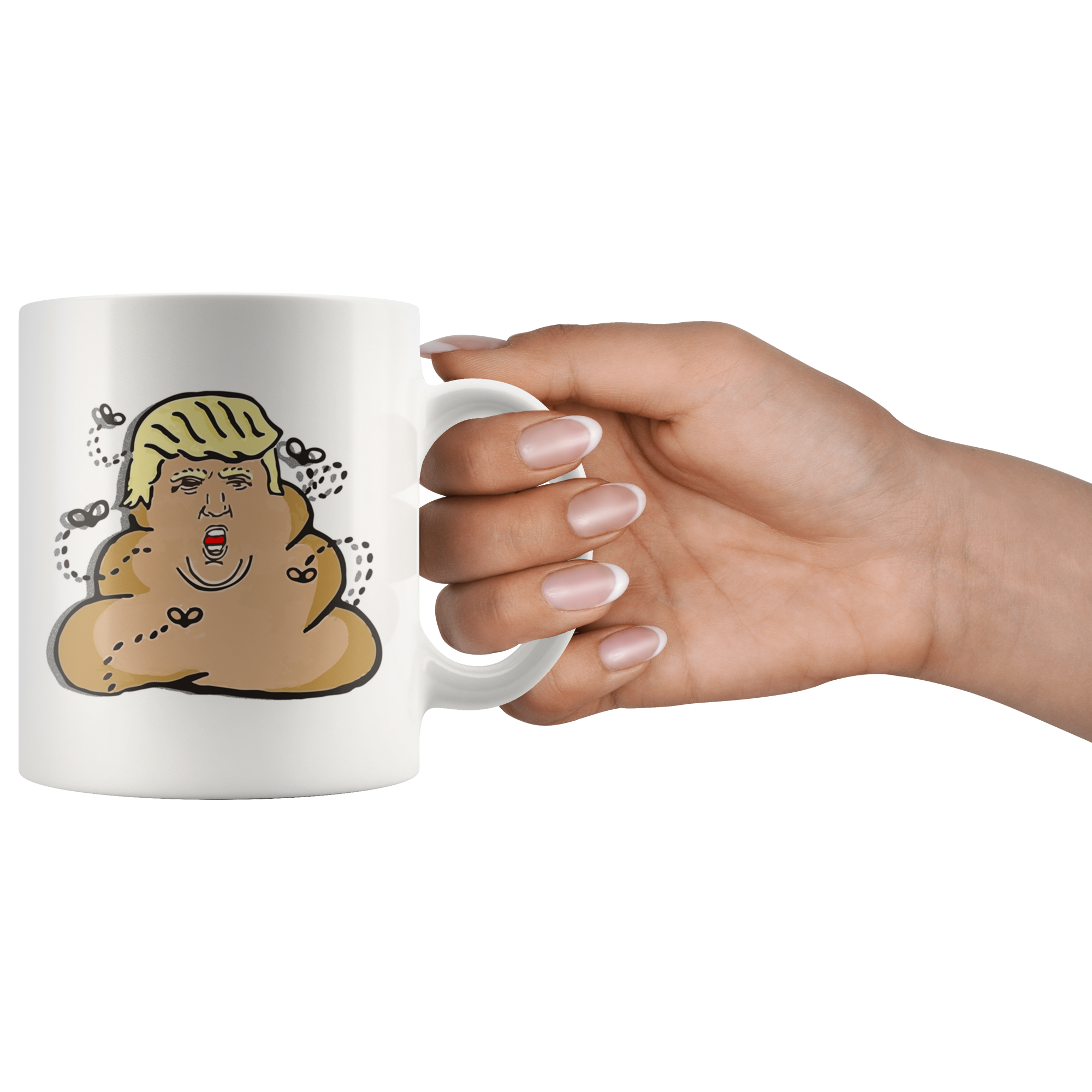 Trump Poop Emoji (White Mug)