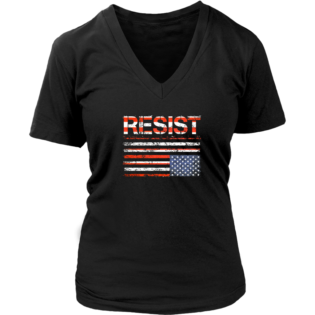 Resist (with American Flag in Distress)