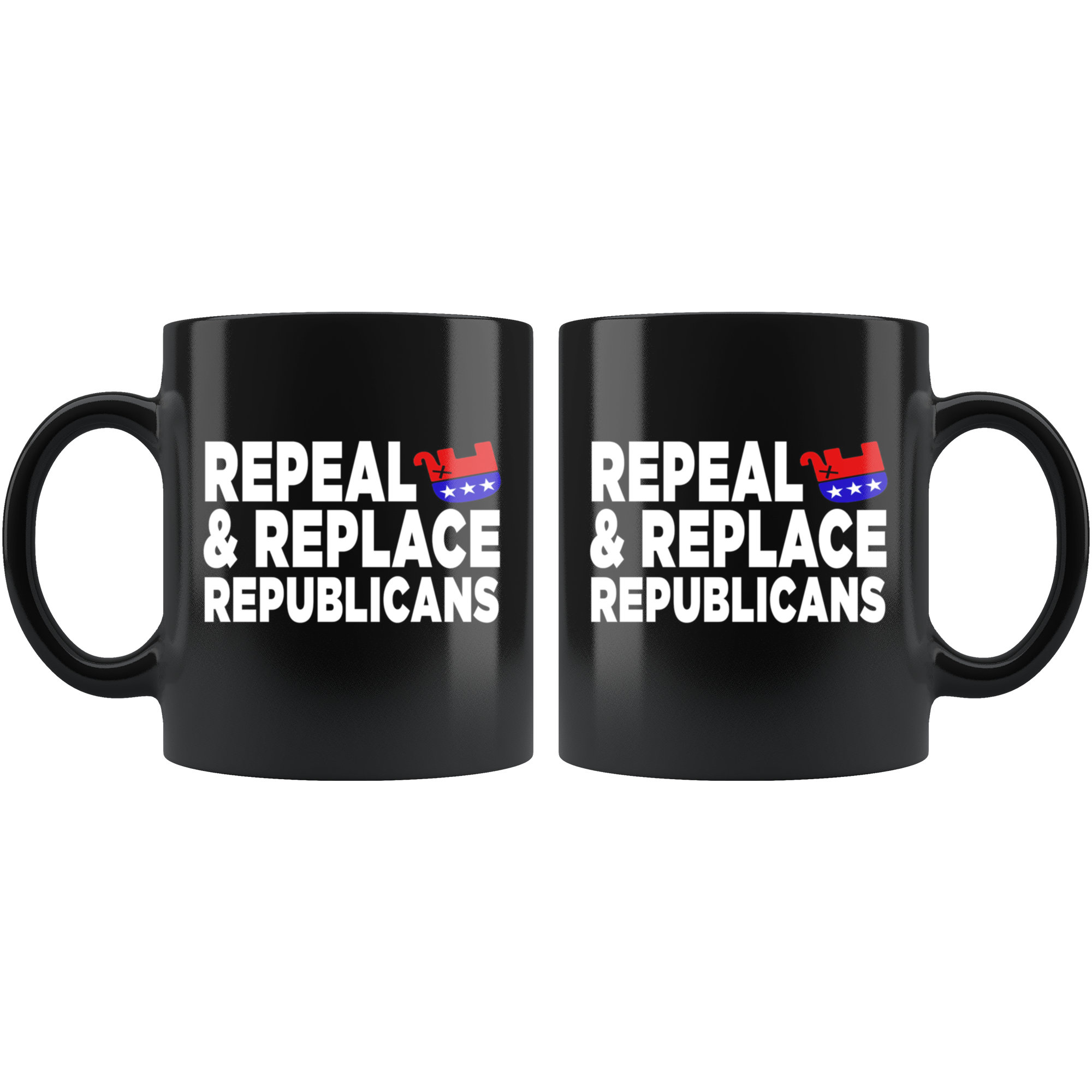 Repeal and Replace Republicans (Black Mug)