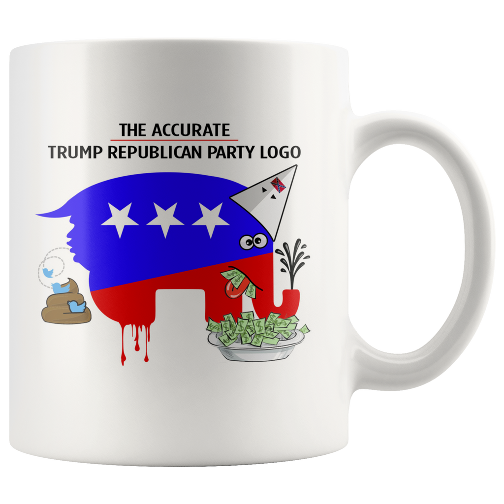 The Accurate Trump Republican Party Logo (White Mug)