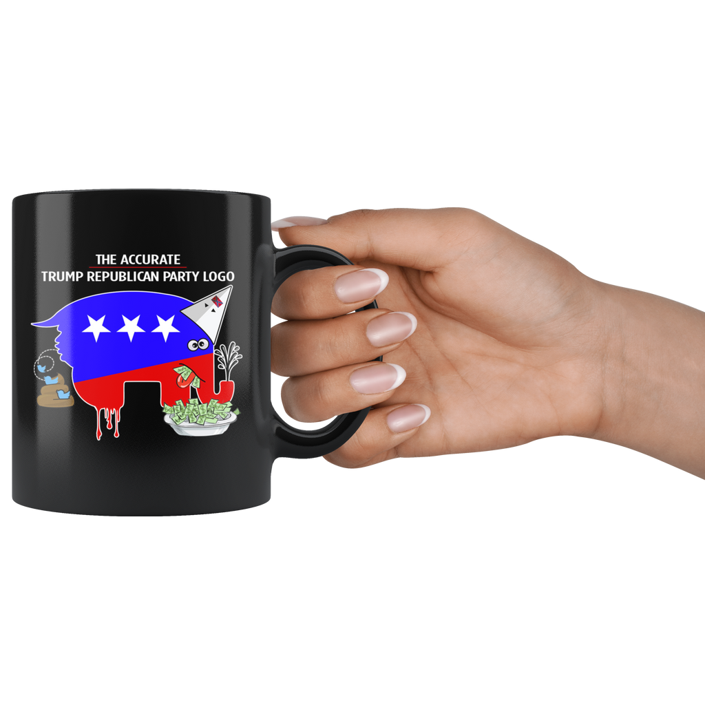 The Accurate Trump Republican Party Logo (Black Mug)