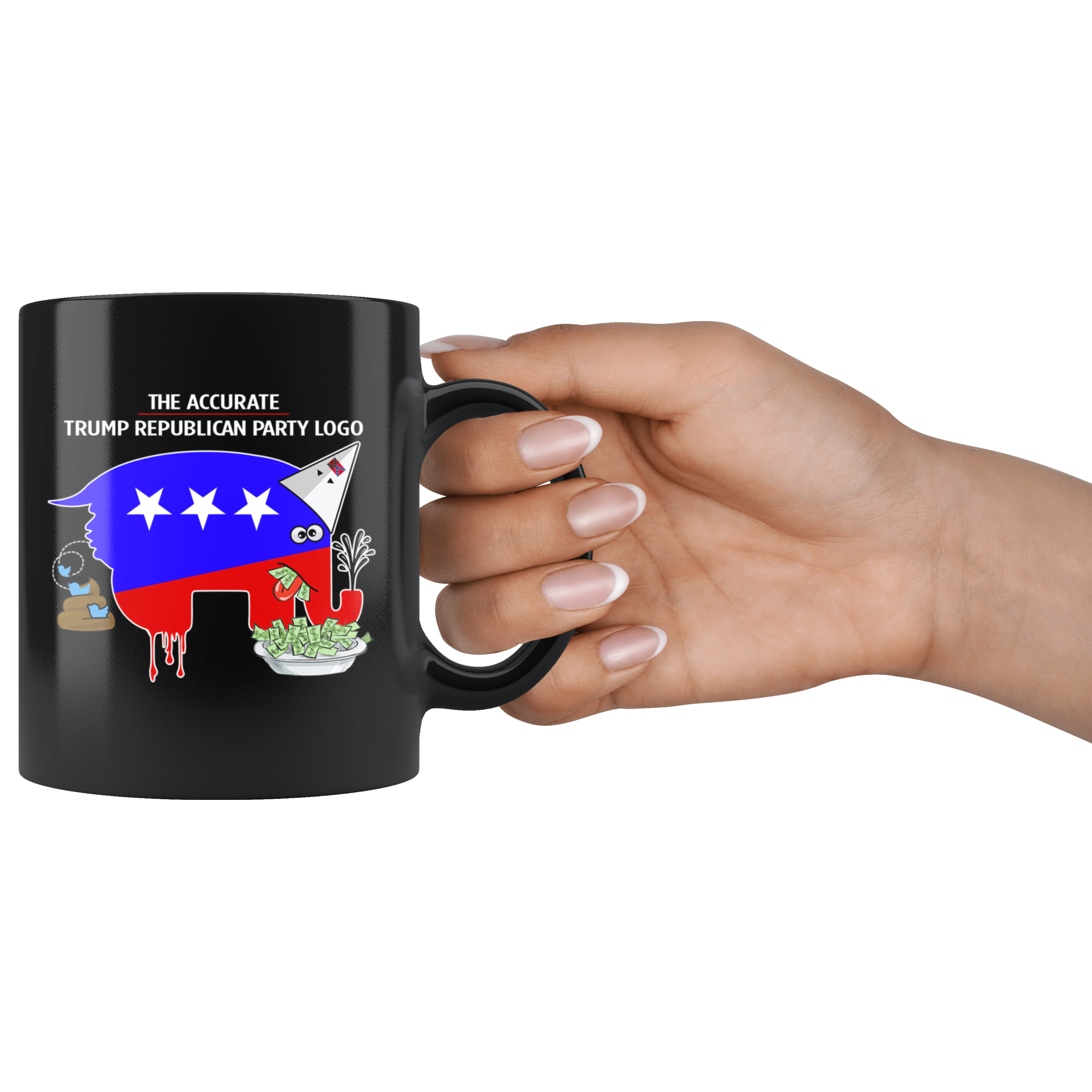 The Accurate Trump Republican Party Logo (Black Mug)
