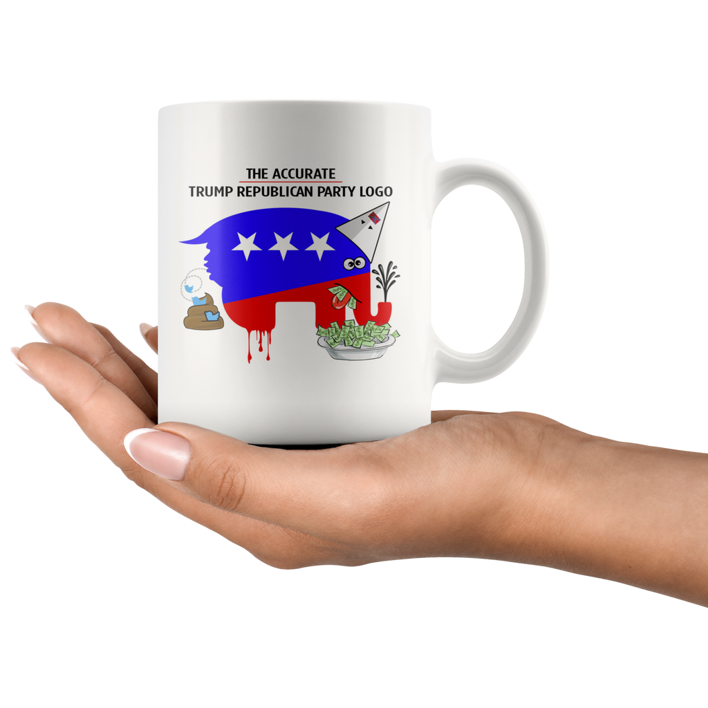 The Accurate Trump Republican Party Logo (White Mug)