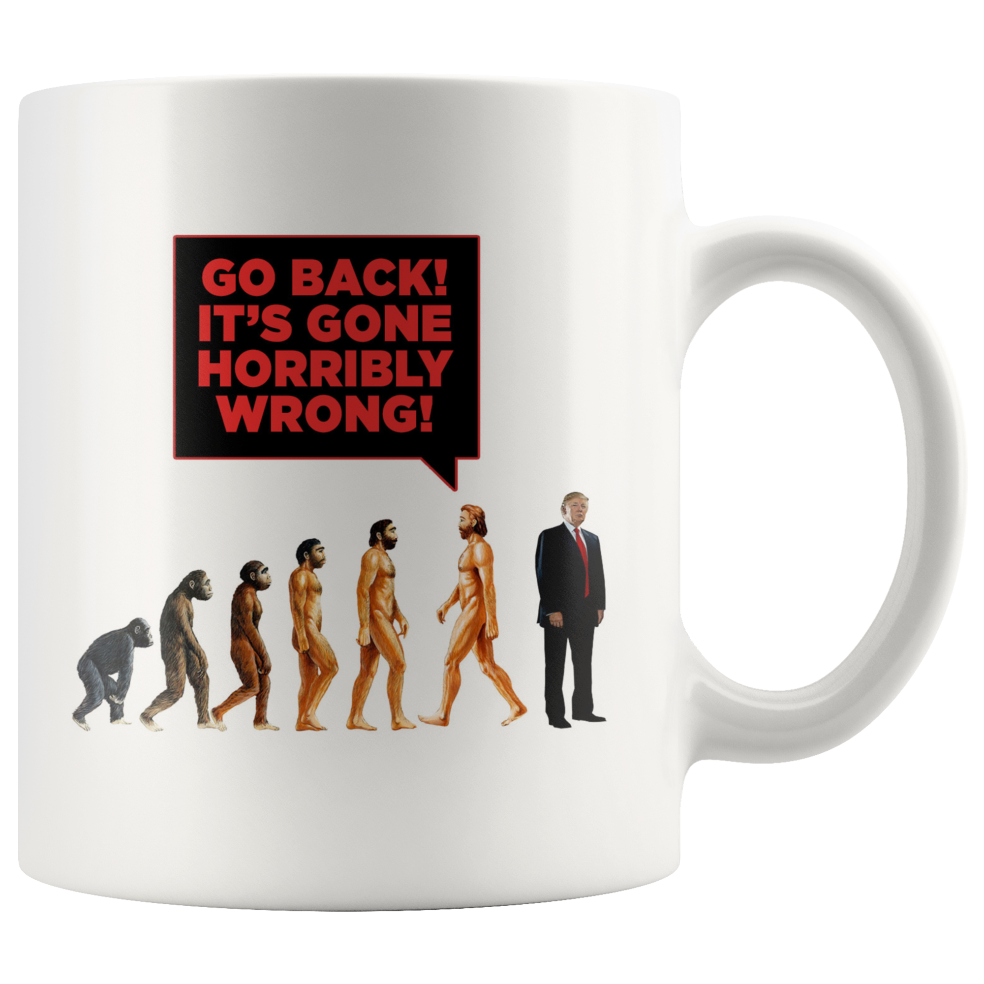 Human DE-VOLUTION From Monkey to Trump. "Go Back! It's Gone Horribly Wrong!"