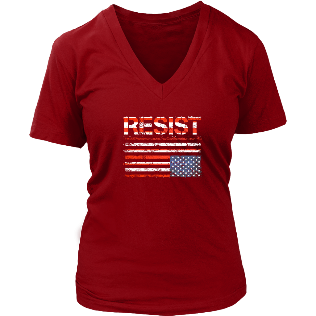 Resist (with American Flag in Distress)