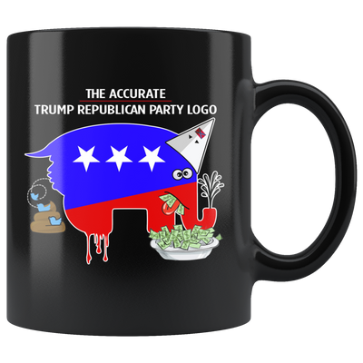 The Accurate Trump Republican Party Logo (Black Mug)