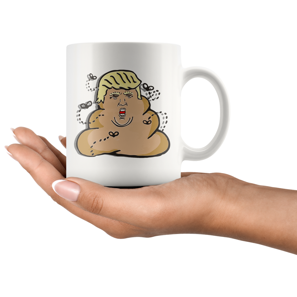 Trump Poop Emoji (White Mug)