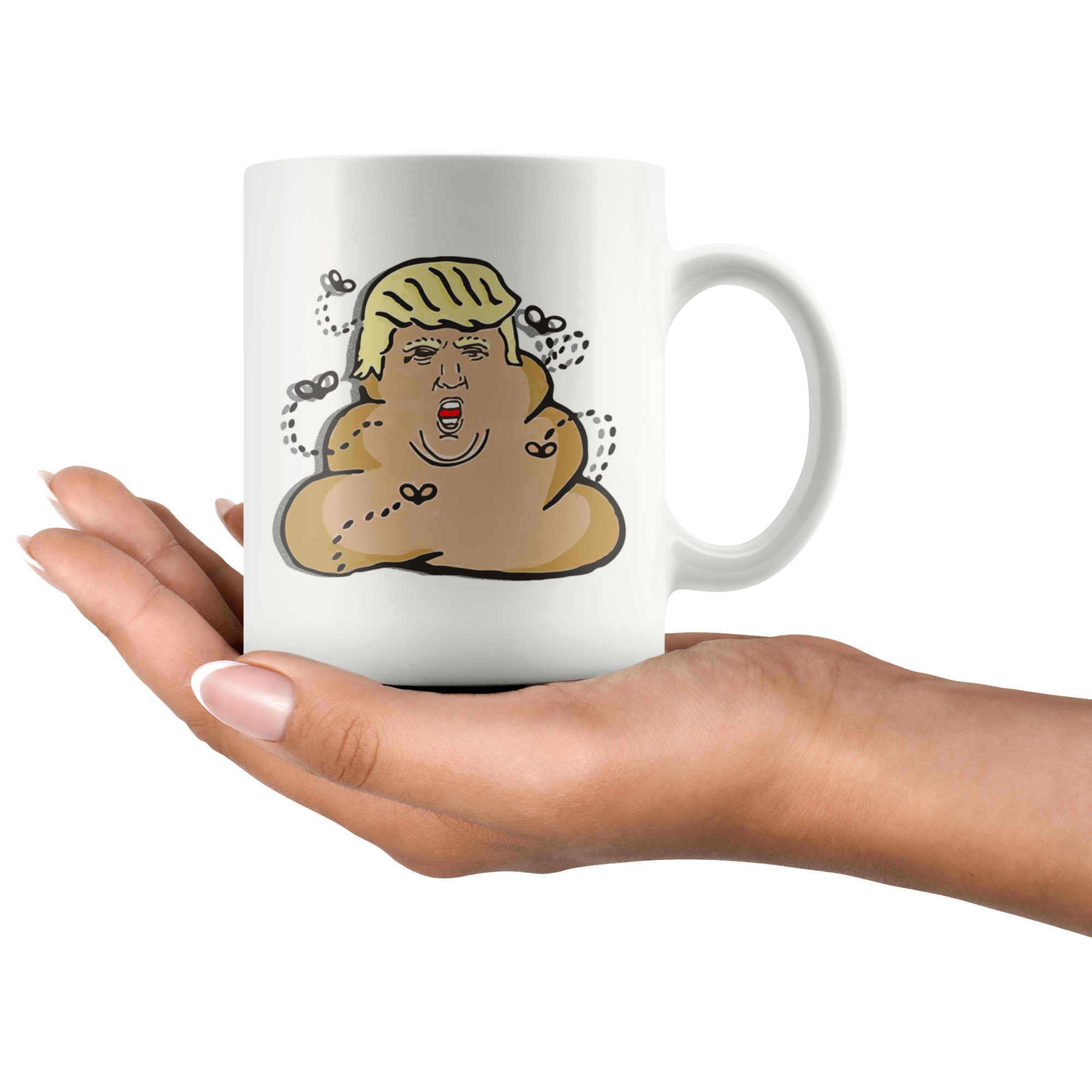 Trump Poop Emoji (White Mug)