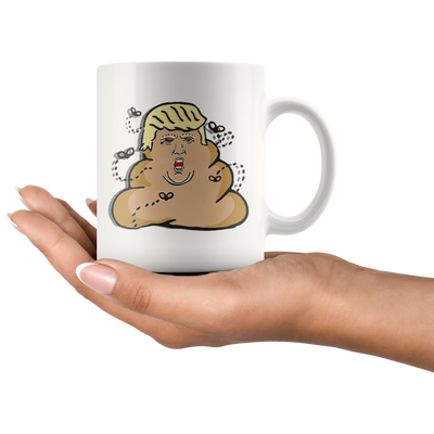 Trump Poop Emoji (White Mug)
