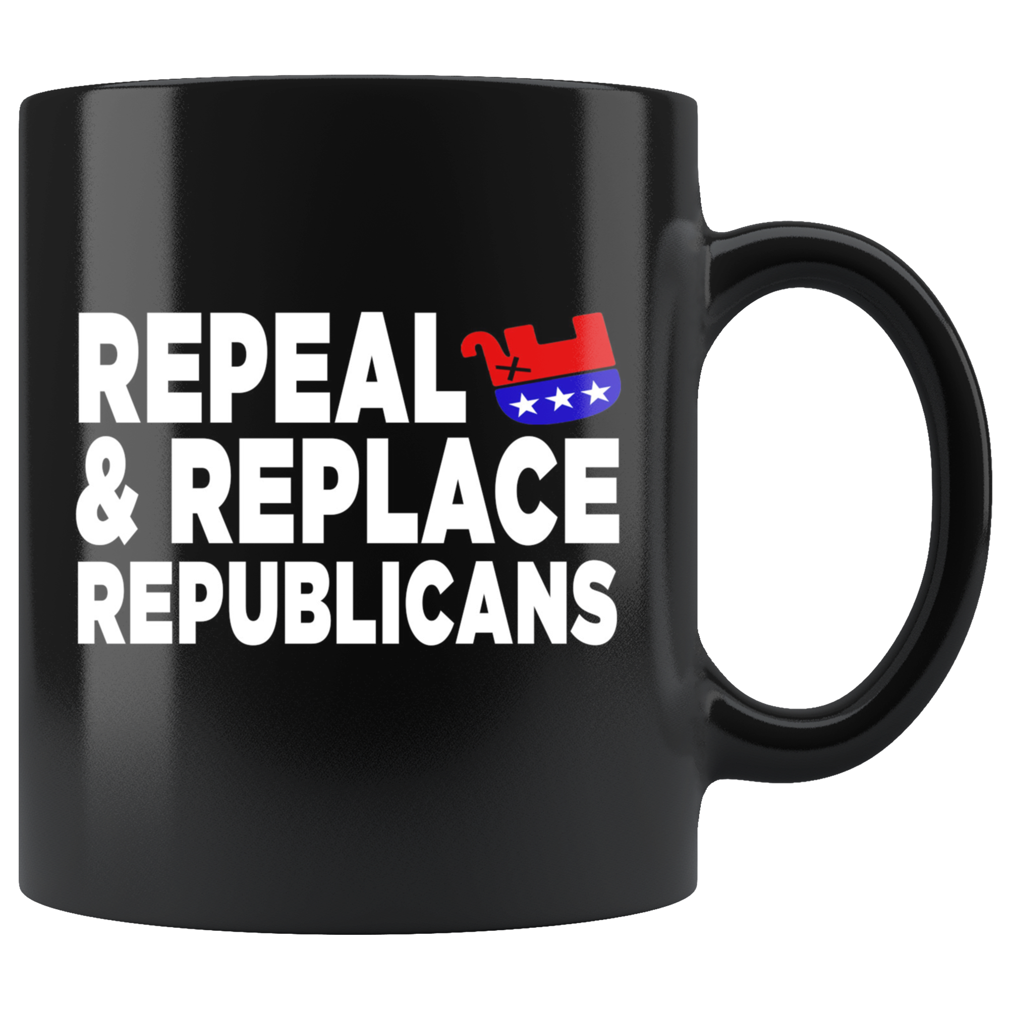 Repeal and Replace Republicans (Black Mug)